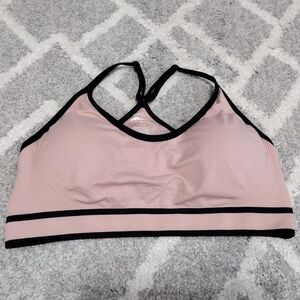 Avia Women's XL Beige Seamless Low Support Breathable Cami Sports Bra -Good Cond